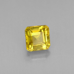 Esfena ouro natural 0,43ct, corte esmeralda, VS-SI