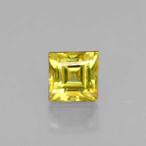 Esfena amarelo natural 0,35ct, quadrado, VS
