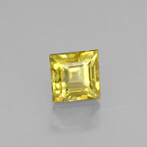 Esfena amarelo natural 0,35ct, quadrado, VS