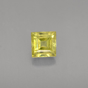 Esfena amarelo natural 0,36ct, quadrado, VS-SI