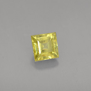 Esfena amarelo natural 0,36ct, quadrado, VS-SI
