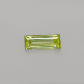 Esfena verde natural 0,41ct, baguete, VVS-VS