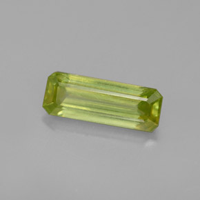 Esfena verde natural 1,19ct, corte esmeralda, VS