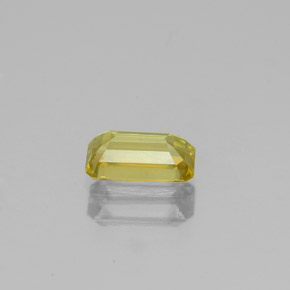 Esfena ouro natural 0,58ct, corte esmeralda, VVS-VS