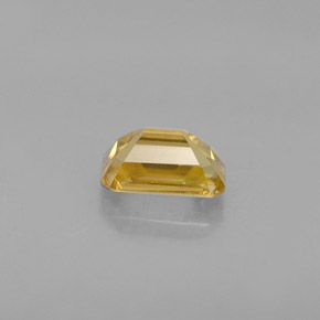 Esfena amarelo natural 0,63ct, corte esmeralda, VVS-VS