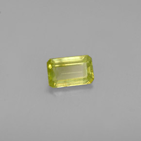 Esfena verde natural 0,45ct, corte esmeralda, VS