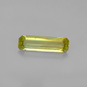Esfena verde natural 0,97ct, corte esmeralda, VS-SI