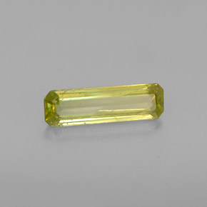 Esfena verde natural 0,97ct, corte esmeralda, VS-SI