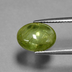 Esfena verde natural 3,57ct, transparente, transparente/translúcido