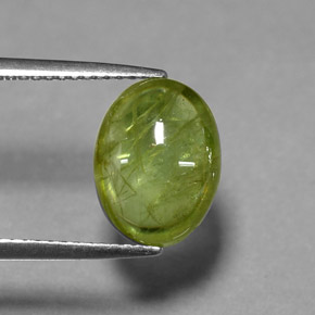 Esfena verde natural 3,57ct, transparente, transparente/translúcido