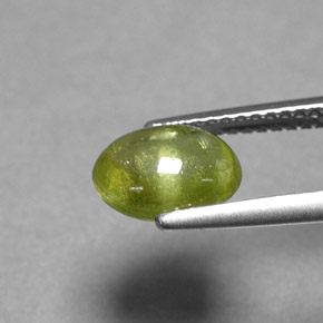 Esfena Verde amarelado Natural 1.66ct, Transparente, Transparente/Translúcido