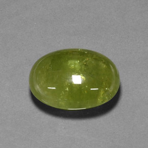Esfena verde natural 21,01ct, corte oval, translúcido