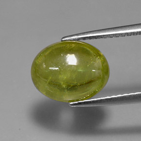 Esfena verde natural 4,30ct, transparente, transparente/translúcido