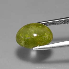 Esfena verde natural 4,30ct, transparente, transparente/translúcido