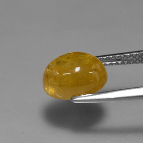 Esfena amarelo natural 3,24ct, corte oval, translúcido