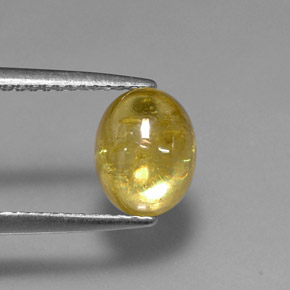 Esfena amarelo dourado natural 2,58ct, transparente, transparente/translúcido