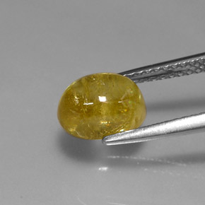 Esfena amarelo dourado natural 2,58ct, transparente, transparente/translúcido