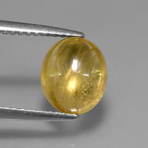 Esfena Amarelo Dourado Natural 2.82ct, Transparente, Transparente/Translúcido