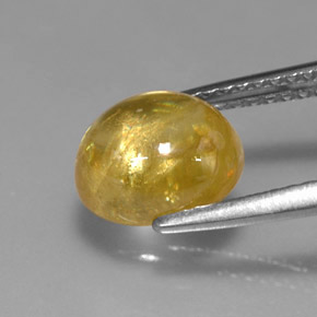 Esfena Amarelo Dourado Natural 2.82ct, Transparente, Transparente/Translúcido