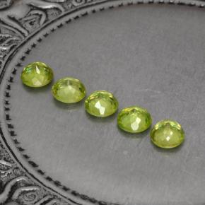 Pedras preciosas de esfena verde natural de 1,53 ct, corte redondo, VS