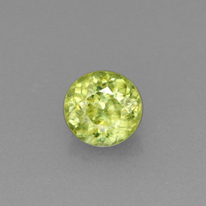 Esfena verde natural 0,39ct, corte redondo, VVS-VS