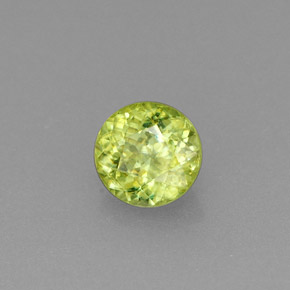 Esfena verde natural 0,39ct, corte redondo, VVS-VS