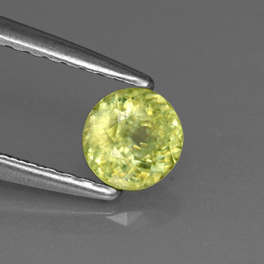 Esfena verde natural 0,44ct, corte redondo, VVS-VS