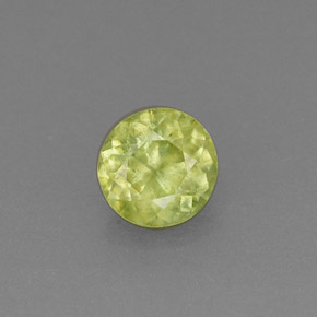 Esfena verde natural 0,39ct, corte redondo, VS