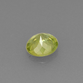 Esfena verde natural 0,39ct, corte redondo, VS