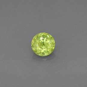 Esfena verde natural 0,44ct, corte redondo, VS