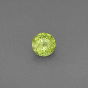 Esfena verde natural 0,44ct, corte redondo, VS