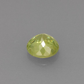Esfena verde natural 0,42ct, corte redondo, VS
