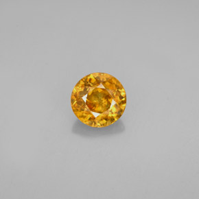 Esfena laranja natural 0,67ct, corte redondo, VVS-VS