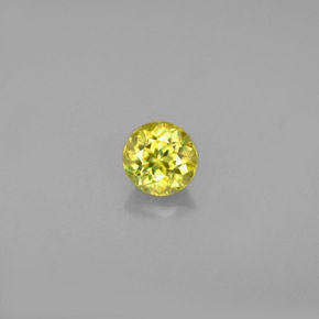 Esfena amarelo natural 0,45ct, corte redondo, VVS-VS