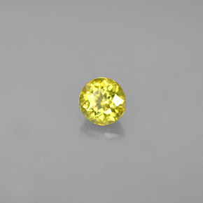 Esfena amarelo natural 0,45ct, corte redondo, VVS-VS