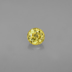 Esfena ouro natural 0,47ct, corte redondo, VVS-VS