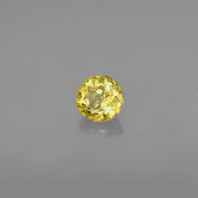 Esfena ouro natural 0,47ct, corte redondo, VVS-VS