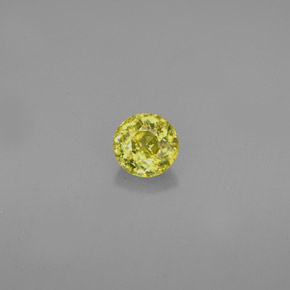 Esfena amarelo natural 0,40ct, corte redondo, VVS-VS