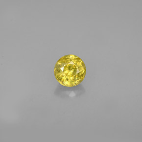 Esfena amarelo natural 0,39ct, corte redondo, VS
