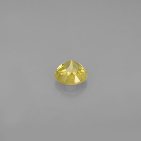 Esfena amarelo natural 0,39ct, corte redondo, VS