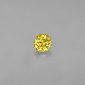 Esfena amarelo natural 0,34ct, corte redondo, VS