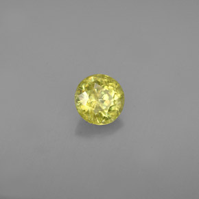 Esfena verde natural 0,57ct, corte redondo, VS-SI
