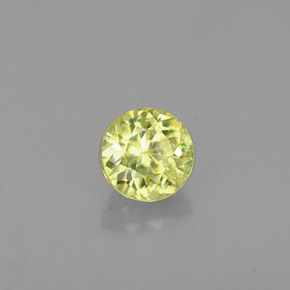 Esfena Verde amarelado Natural 0.37ct, Corte Redondo, VVS-VS