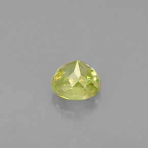 Esfena Verde amarelado Natural 0.37ct, Corte Redondo, VVS-VS