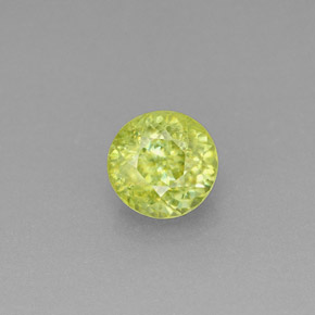 Esfena verde natural 0,59ct, corte redondo, VS