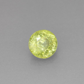 Esfena verde natural 0,59ct, corte redondo, VS