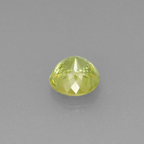 Esfena verde natural 0,59ct, corte redondo, VS