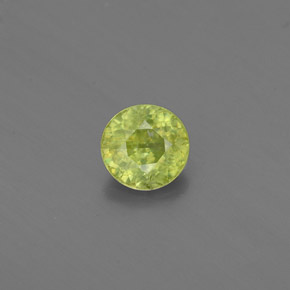 Esfena amarelo natural 0,39ct, corte redondo, VS-SI