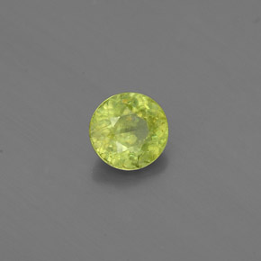 Esfena amarelo natural 0,39ct, corte redondo, VS-SI