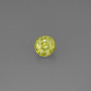 Esfena verde natural 0,38ct, corte redondo, VS